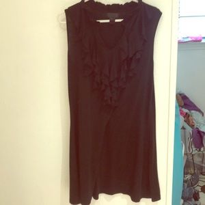 🚦Little Black Ruffle Midi Dress Sz L🚦